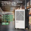 Waykar 155 Pints Commercial Dehumidifier with Pump, Drain Hose and Washable Filter Space up to 8000 Sq. Ft, for Basements, Industrial or Commercial Spaces - 5 Year Quality Coverage