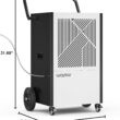 Waykar 216 Pints Commercial Dehumidifier with Pump, Drain Hose and Washable Filter Space up to 8500 Sq. Ft, for Basements, Industrial or Commercial Spaces and Flood Restoration - 5 Years Warranty