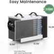 Waykar 125 Pint Crawl Space Dehumidifier with Drain Hose for Basements, Commercial & Water Damage Spaces up to 6500 Sq. Ft., Compact, Strong Dehumidification, 5-Year Quality Coverage