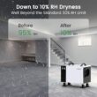 Waykar 125 Pint Crawl Space Dehumidifier with Drain Hose for Basements, Commercial & Water Damage Spaces up to 6500 Sq. Ft., Compact, Strong Dehumidification, 5-Year Quality Coverage