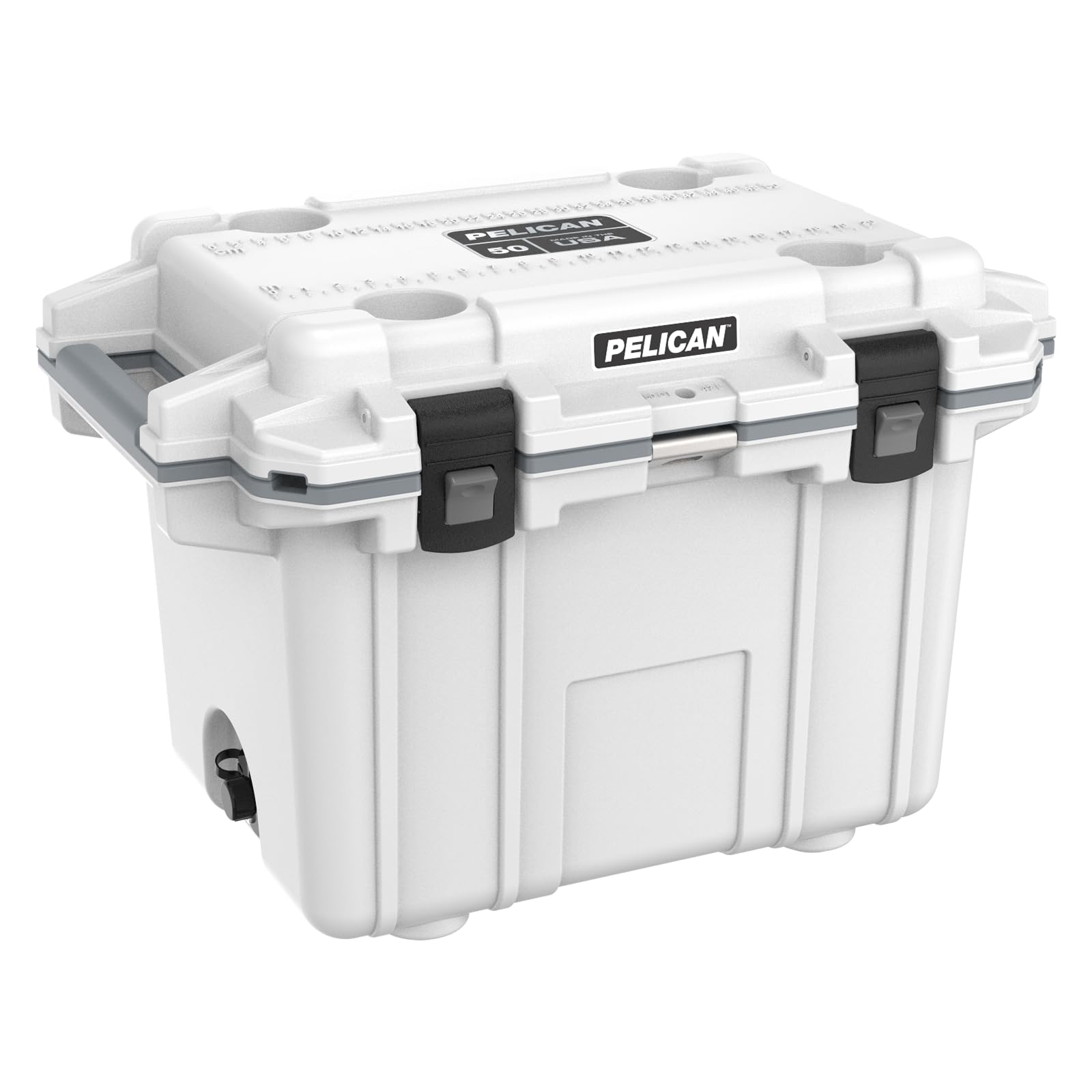 Pelican Elite 50 Quart Hard Cooler - White/Gray Pelican Elite 50 Quart Hard Cooler - White/Gray