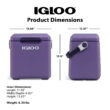 Igloo Tag-a-Long Too Highrise 19 QT Hard-Sided Cooler, Dusted Grape