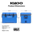 Igloo 50 QT Overland Ice Chest Cooler, Blue