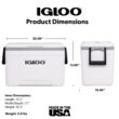 Igloo 25 QT Marine Hard Sided Cooler, White