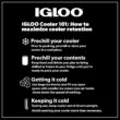 Igloo 16 QT Laguna Hard Side Ice Chest Cooler with Wheels, Aqua Blue