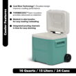 Igloo 16 QT Laguna Hard Side Ice Chest Cooler with Wheels, Teal Blue