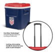Igloo x USSF 60 QT Laguna Ice Chest Cooler with Wheels, US Soccer Rolling Cooler for Games and Practices, Red White and Blue