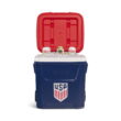 Igloo x USSF 60 QT Laguna Ice Chest Cooler with Wheels, US Soccer Rolling Cooler for Games and Practices, Red White and Blue