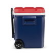 Igloo x USSF 60 QT Laguna Ice Chest Cooler with Wheels, US Soccer Rolling Cooler for Games and Practices, Red White and Blue