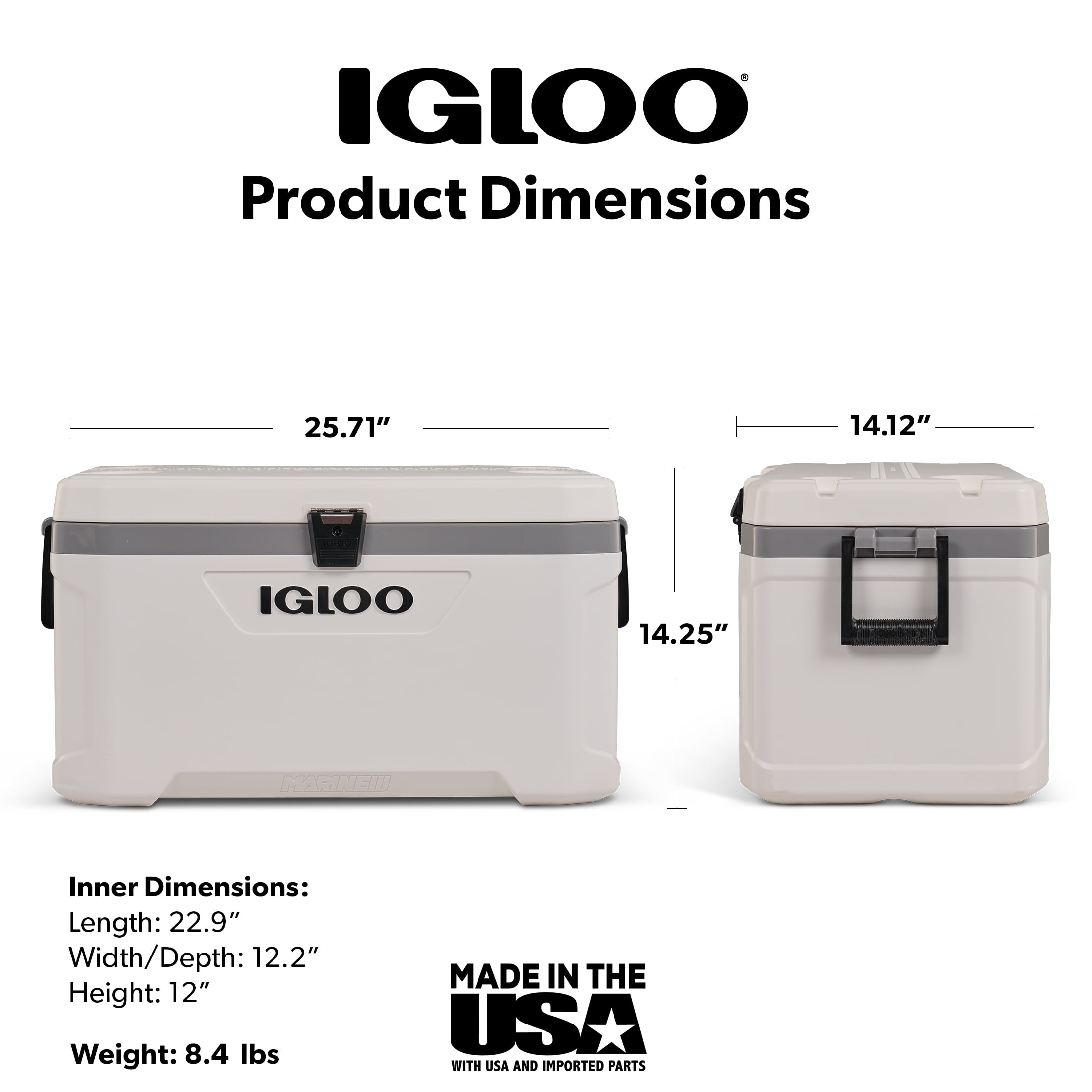 Igloo 70 Qt Latitude Marine Ultra, White and Moonscape Igloo 70 Qt Latitude Marine Ultra, White and Moonscape