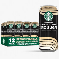 Starbucks Zero Sugar French Vanilla Doubleshot Coffee Energy Drink, 15 fl oz Cans, 12 pack&ZeroWidthSpace;