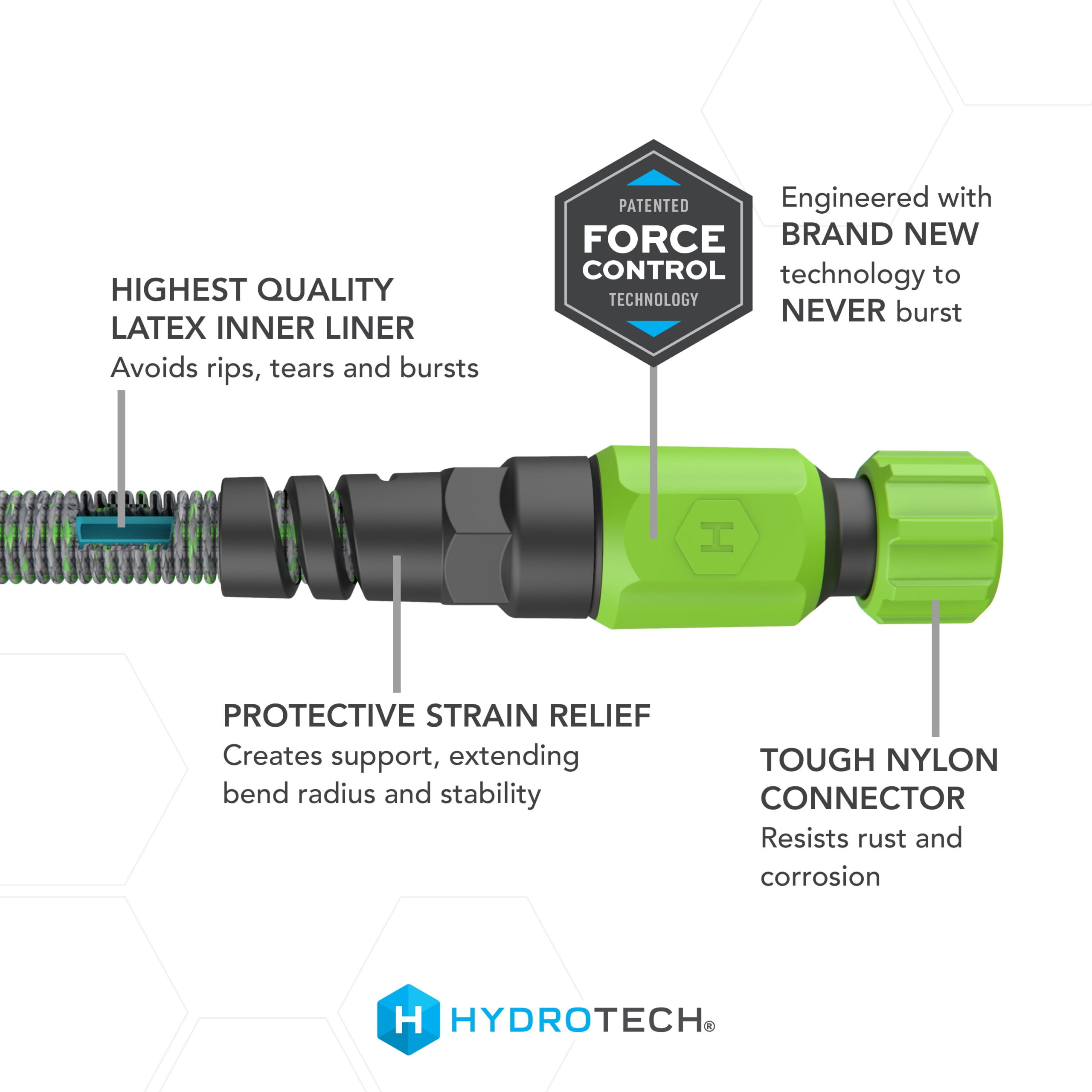 HydroTech Burst Proof Expandable Garden Hose - Water Hose 5/8 in Dia. x 50 ft. HydroTech Burst Proof Expandable Garden Hose - Water Hose 5/8 in Dia. x 50 ft.