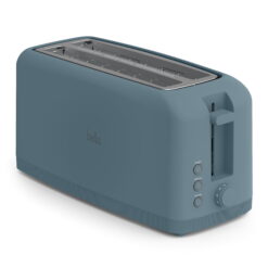 bella 4-Slice Slim Toaster with Extra Long Slot, 6 Setting Shade Control with Reheat & Cancel Buttons, Anti Jam & Auto Shutoff, Surf