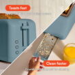bella 4-Slice Slim Toaster with Extra Long Slot, 6 Setting Shade Control with Reheat & Cancel Buttons, Anti Jam & Auto Shutoff, Surf