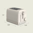 bella 2-Slice Toaster, 6 Setting Shade Control with Reheat, Cancel, Bagel & Defrost Buttons, Removable Crumb Tray, Anti Jam & Auto Shutoff, Oatmilk