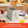 bella 2-Slice Toaster, 6 Setting Shade Control with Reheat, Cancel, Bagel & Defrost Buttons, Removable Crumb Tray, Anti Jam & Auto Shutoff, Oatmilk