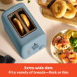bella 2-Slice Toaster, 6 Setting Shade Control with Reheat, Cancel, Bagel & Defrost Buttons, Removable Crumb Tray, Anti Jam & Auto Shutoff, Surf