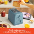 bella 2-Slice Toaster, 6 Setting Shade Control with Reheat, Cancel, Bagel & Defrost Buttons, Removable Crumb Tray, Anti Jam & Auto Shutoff, Surf