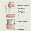 bella 3.5 Qt Hand & Stand Mixer, 2 in 1 Electric Mixer with Bowl, Dough Hook, Whisk & Egg Beater, Blossom