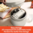 bella 3.5 Qt Hand & Stand Mixer, 2 in 1 Electric Mixer with Bowl, Dough Hook, Whisk & Egg Beater, Oatmilk