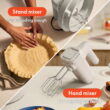 bella 3.5 Qt Hand & Stand Mixer, 2 in 1 Electric Mixer with Bowl, Dough Hook, Whisk & Egg Beater, Oatmilk
