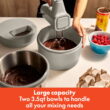 bella 3.5 Qt Hand & Stand Mixer, 2 in 1 Electric Mixer with Bowl, Dough Hook, Whisk & Egg Beater, Oatmilk