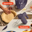 bella 3.5 Qt Hand & Stand Mixer, 2 in 1 Electric Mixer with Bowl, Dough Hook, Whisk & Egg Beater, Plum