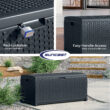 Suncast Outdoor Storage 73-Gallon Cyberspace Plastic Deck Box