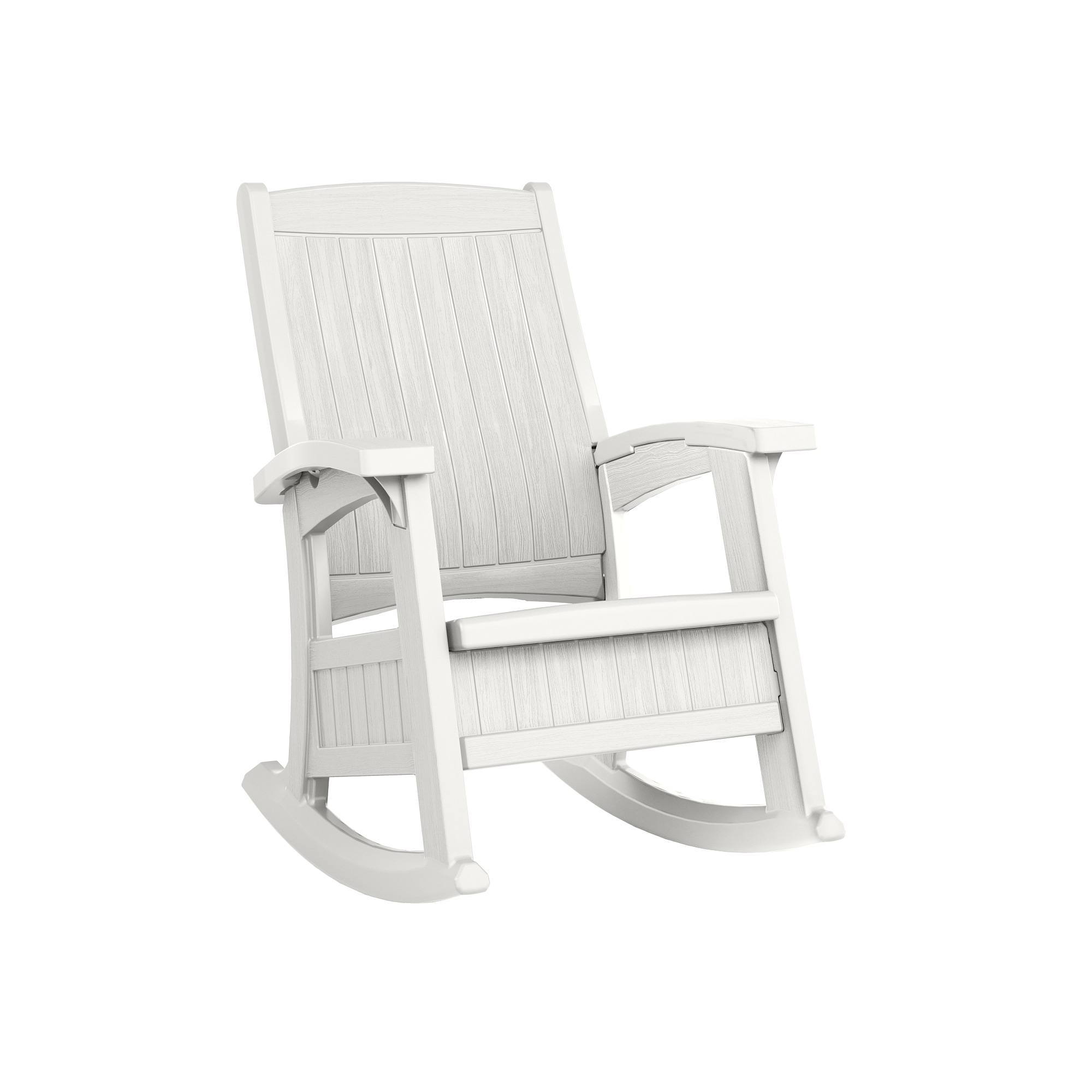 Suncast Storage Ice Cube Plastic Frame Rocking Chair with Solid Seat Suncast Storage Ice Cube Plastic Frame Rocking Chair with Solid Seat