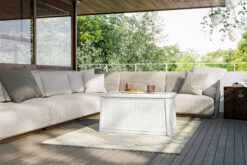 Suncast Resin Ice Cube 34-in W x 18-in H Hinged Top Coffee Table