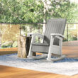 Suncast Storage Dove Gray and Ice Cube Plastic Frame Rocking Chair with Solid Seat