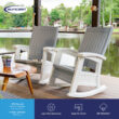 Suncast Storage Dove Gray and Ice Cube Plastic Frame Rocking Chair with Solid Seat