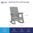 Suncast Storage Dove Gray Plastic Frame Rocking Chair with Solid Seat Suncast Storage Dove Gray Plastic Frame Rocking Chair with Solid Seat