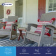 Suncast Storage Dove Gray Plastic Frame Rocking Chair with Solid Seat Suncast Storage Dove Gray Plastic Frame Rocking Chair with Solid Seat