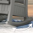 Suncast Storage Dove Gray Plastic Frame Rocking Chair with Solid Seat Suncast Storage Dove Gray Plastic Frame Rocking Chair with Solid Seat