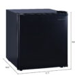 Frigidaire 1.6 Cu. ft. Compact Refrigerator with Freezer Compartment, Black Mini Fridge for Bedroom, Dorm, Office, Apartment