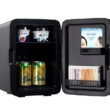 Frigidaire Retro 10L Mini Personal Refrigerator with Thermoelectric Cooling, 15 Can Capacity, Stainless Steel Design