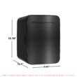 Frigidaire Retro 10L Mini Personal Refrigerator, 15-Can Capacity Mini Fridge for Beverages and Skincare, Black Stainless Steel