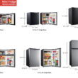 Galanz 1.7 Cu Ft Single Door Mini Fridge Black - compact, Energy-efficient refrigerator ideal for dorms, offices, and small spaces