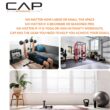 CAP Rubber Coated Hex Dumbbell Set with Storage Rack | 100–210 lb Options, Space-Saving Vertical Compact Storage for Home Gym Strength Training