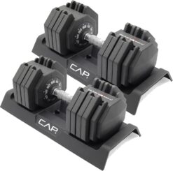 CAP ADJUSTABELL Adjustable Dumbbell Weights - Singles & Pairs | 12.5 lb, 25 lb & 55 lb | Multiple Handle Options