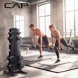 CAP Rubber Coated Hex Dumbbell Set with Storage Rack | 100–210 lb Options, Space-Saving Vertical Compact Storage for Home Gym Strength Training