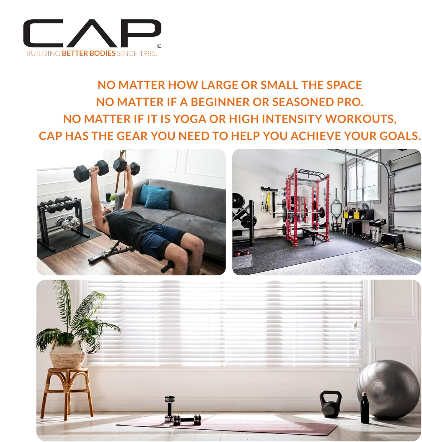 CAP 2-inch Olympic Bumper Plate Weight Set | 190 lbs | Multiple Colors | Storage Rack Optional CAP 2-inch Olympic Bumper Plate Weight Set | 100-370 lbs | Multiple Colors | Storage Rack Optional