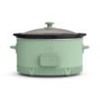 bella 6 Qt Digital Programmable Slow Cooker with Ceramic Nonstick Coating, Adjustable Temperature & Cooking Time, Dishwasher Safe Pot & Tempered Glass Lid, Seaglass