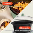 bella 6 Qt Digital Programmable Slow Cooker with Ceramic Nonstick Coating, Adjustable Temperature & Cooking Time, Dishwasher Safe Pot & Tempered Glass Lid, Seaglass