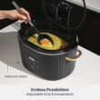 Thyme & Table 6QT Programmable Slow Cooker, Slate Grey