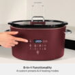 Thyme & Table 6QT Programmable Slow Cooker, Cabernet Red