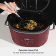 Thyme & Table 6QT Programmable Slow Cooker, Cabernet Red