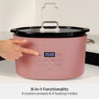 Thyme & Table 6QT Programmable Slow Cooker, Faded Rose