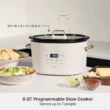 Thyme & Table 6QT Programmable Slow Cooker, Sand White